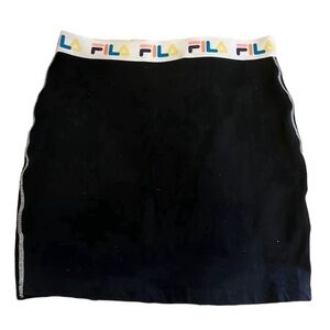 NWOT FILA Black Exposed Seam Mini Skirt